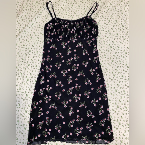 Faded Rose Floral Mini Dress - Picture 1 of 4